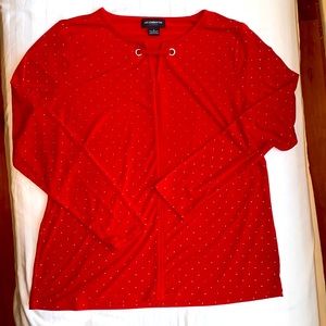 Liz Claiborne Career Red Top full sleeve. New never Used.